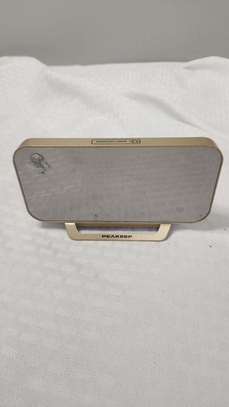 Peakeep Digital LED Mirror Alarm Clock with Snooze and Dimmer
